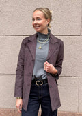 ONLY - TULIP FAUW SUEDE BLAZER COAT - CHOCOLATE TORTE