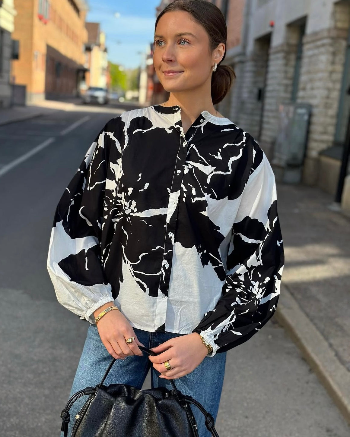SOAKED - JOANNE SHIRT LS - WHISPER WHITE MEGA FLOWER