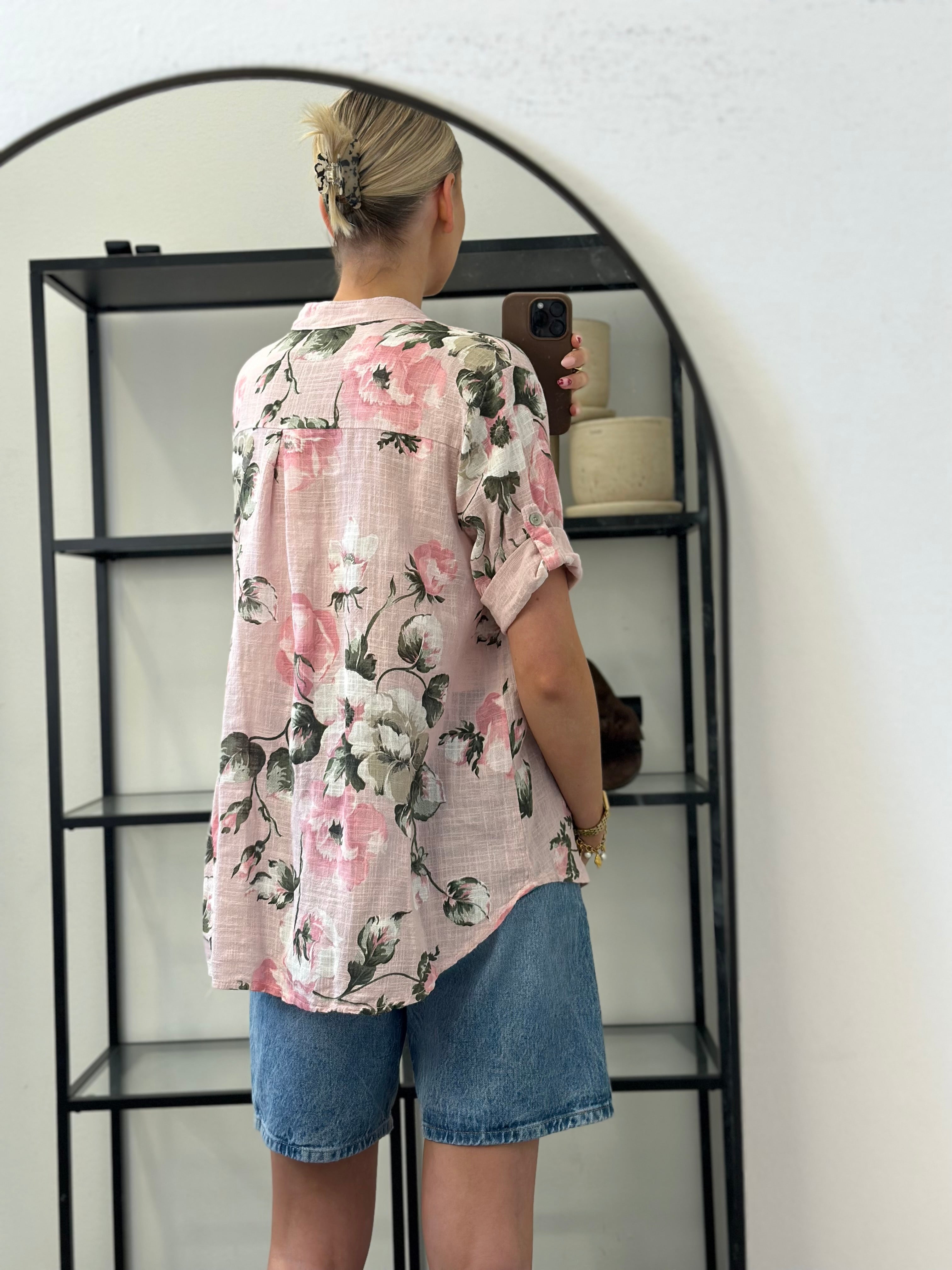 JÖRLEVIK - FLOWER BLUSE - ROSA