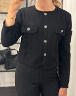 Ladda upp bild till gallerivisning, JDY - ALLY L/S BOUCLE BLAZER JRS - BLACK
