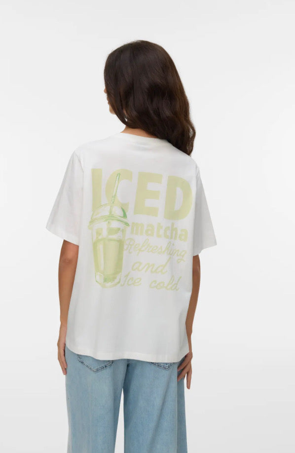 VEROMODA - ZANDRA CATY SS TOP BOX - SNOW WHITE/ICED MATCH