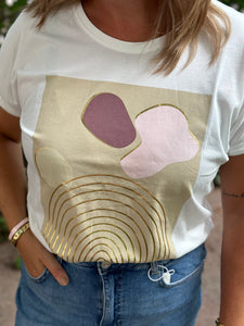 ONLY - 30 FELUCA TEE - CLOUD DANCER/SUNNY SIDE