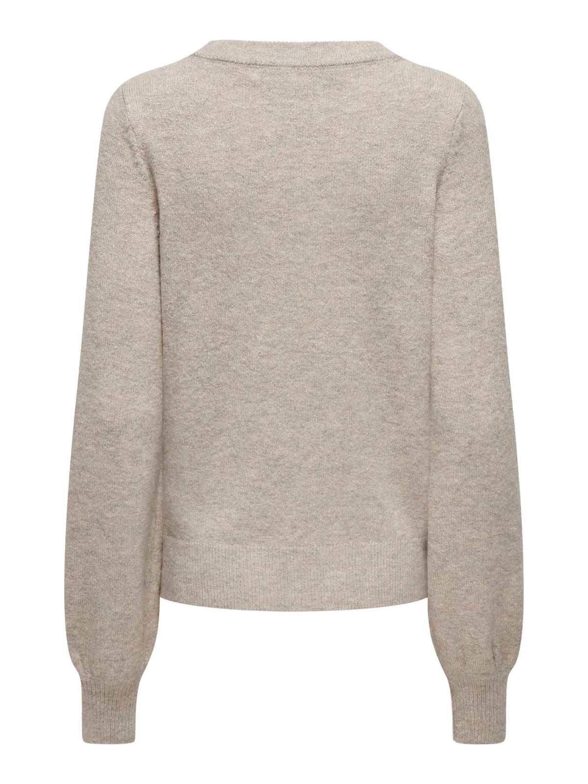 JDY - RUE GLITTER L/S BOAT PULLOVE - CHATEAU GREY MELANGE / GLITTER