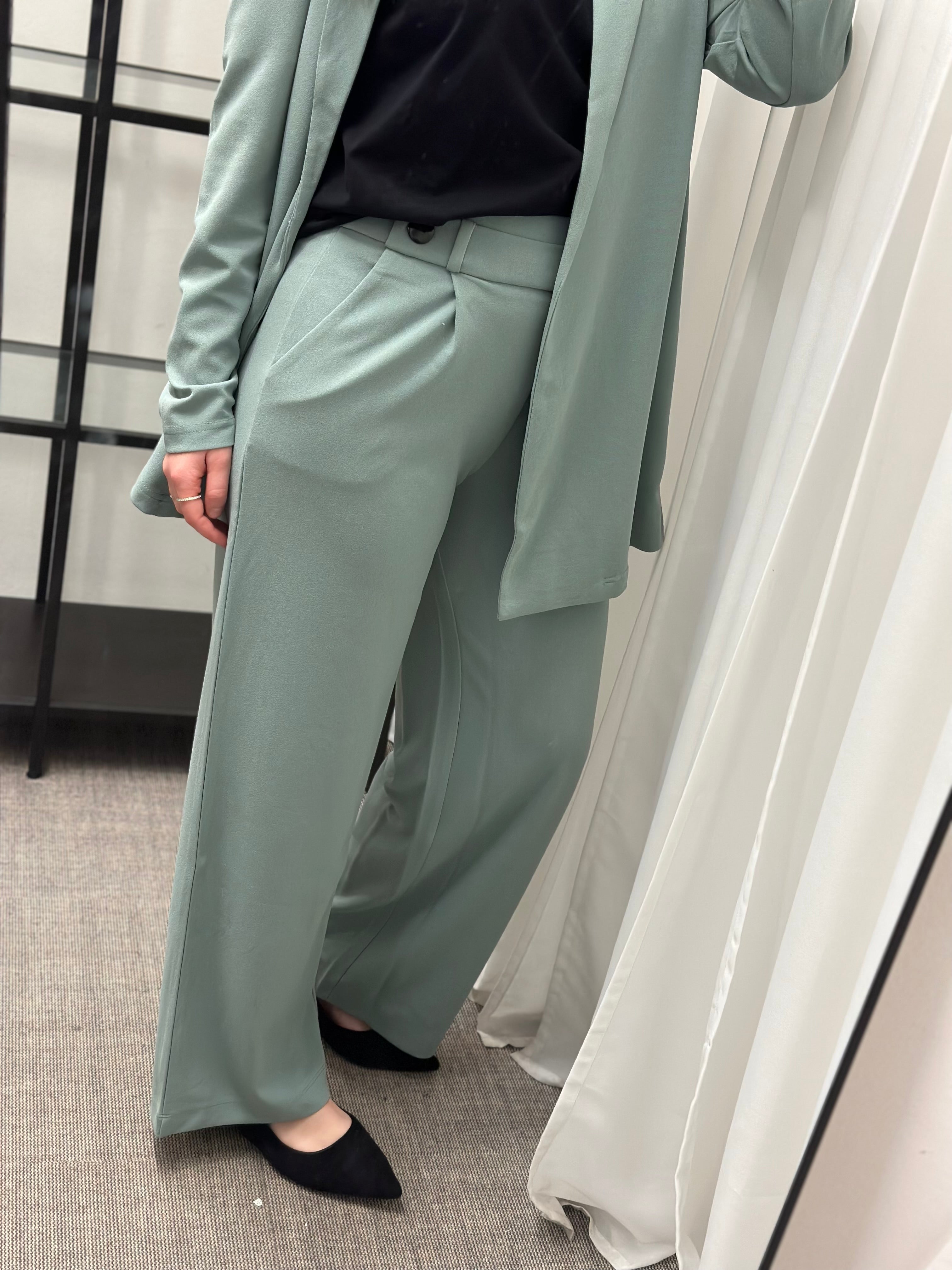 JDY - GEGGO NEW LONG PANT - CHINOIS GREEN/BLACK BUTT