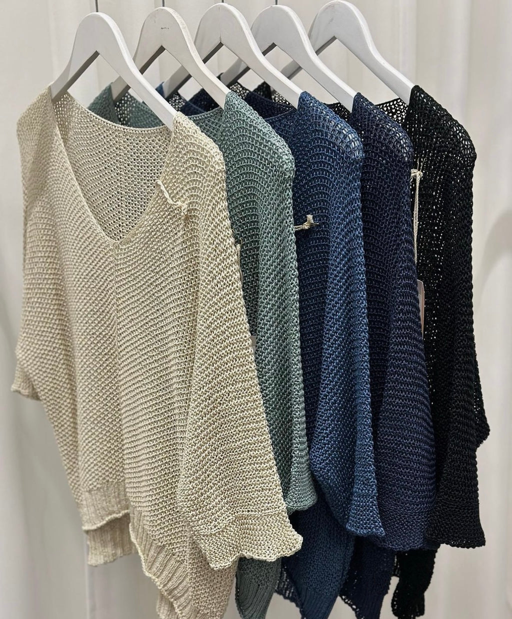 MARTA - STICKAD TRÖJA 7010 - JEANS