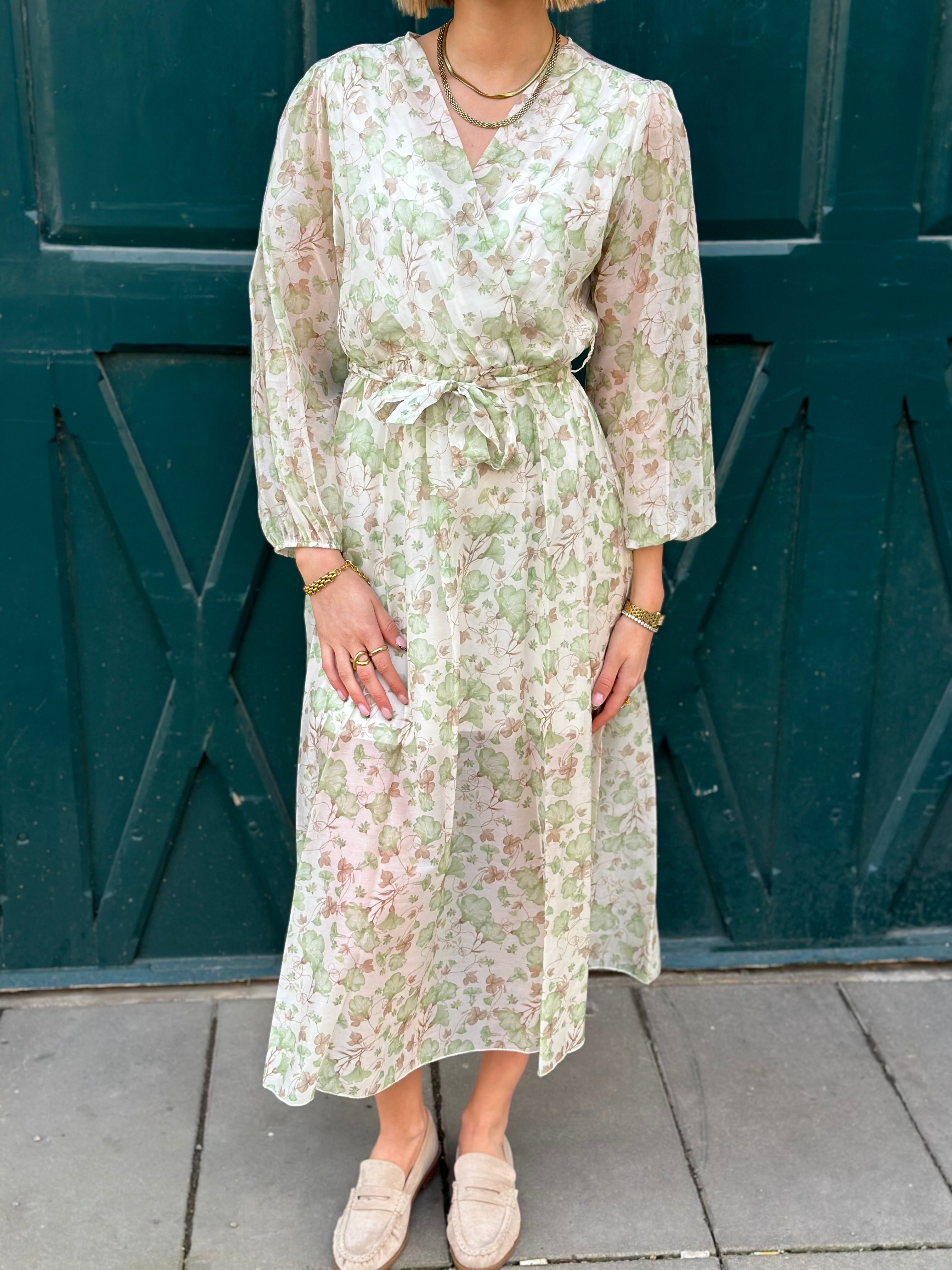 JÖRLEVIK - FLOWER DRESS - GREEN