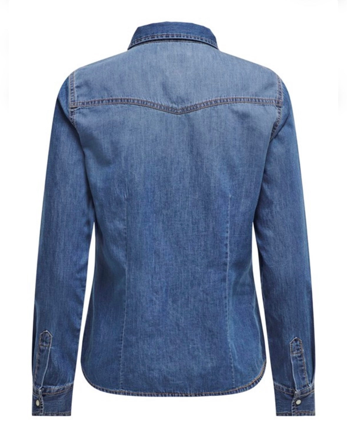 ONLY - ALEXA L/S DNM SHIRT ANA - MEDIUM BLUE DENIM