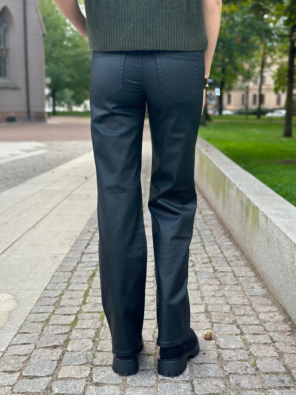 ONLY - BLUSH MID COAT STRAIGHT 15363363 - BLACK DENIM