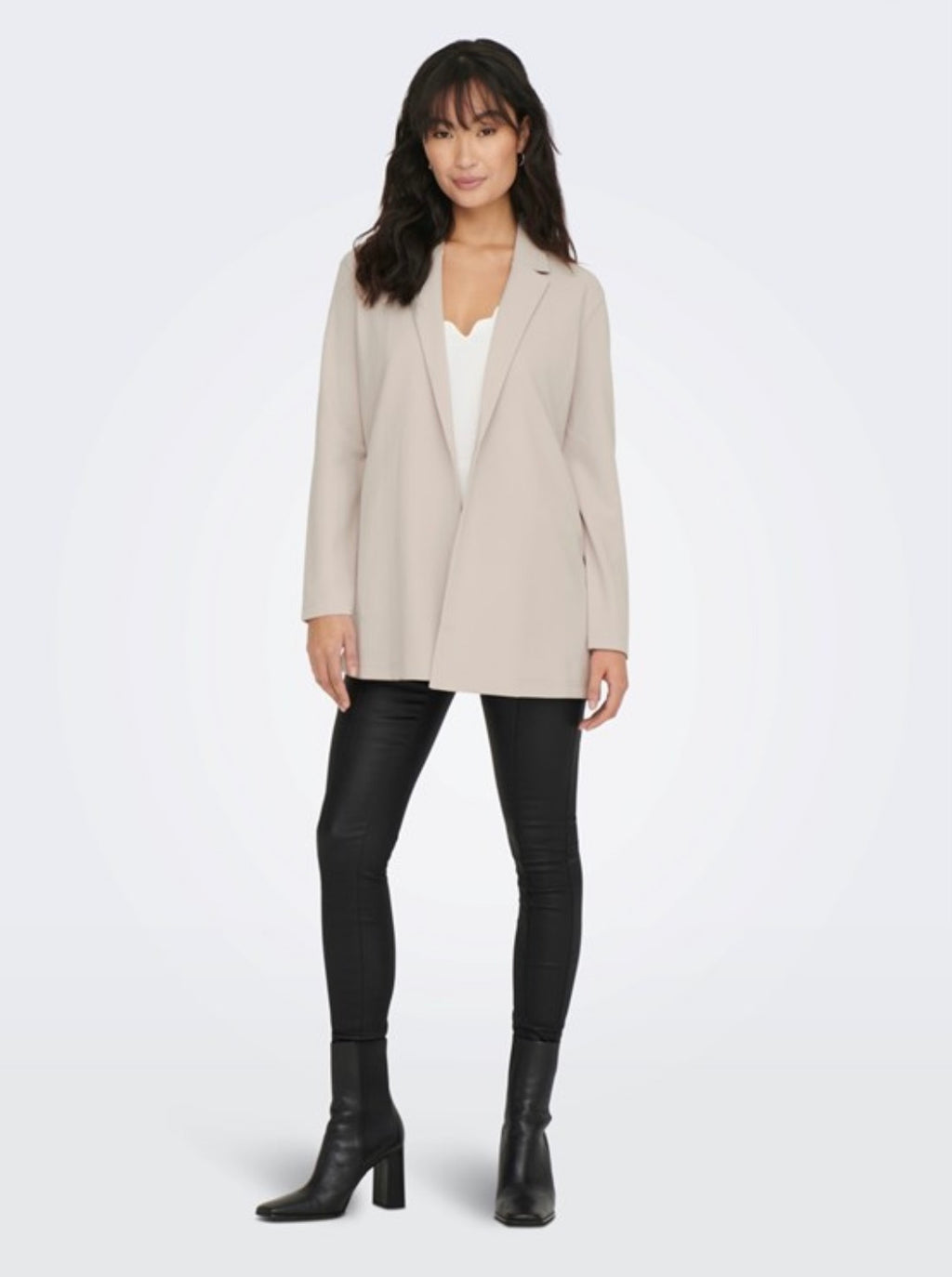 JDY - GEGGO L/S BLAZER - CHATEAU GRAY