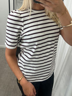 Ladda upp bild till gallerivisning, LEVETÉ ROOM - NEDDIE TOP - PLUM/BROWN/WHITE
