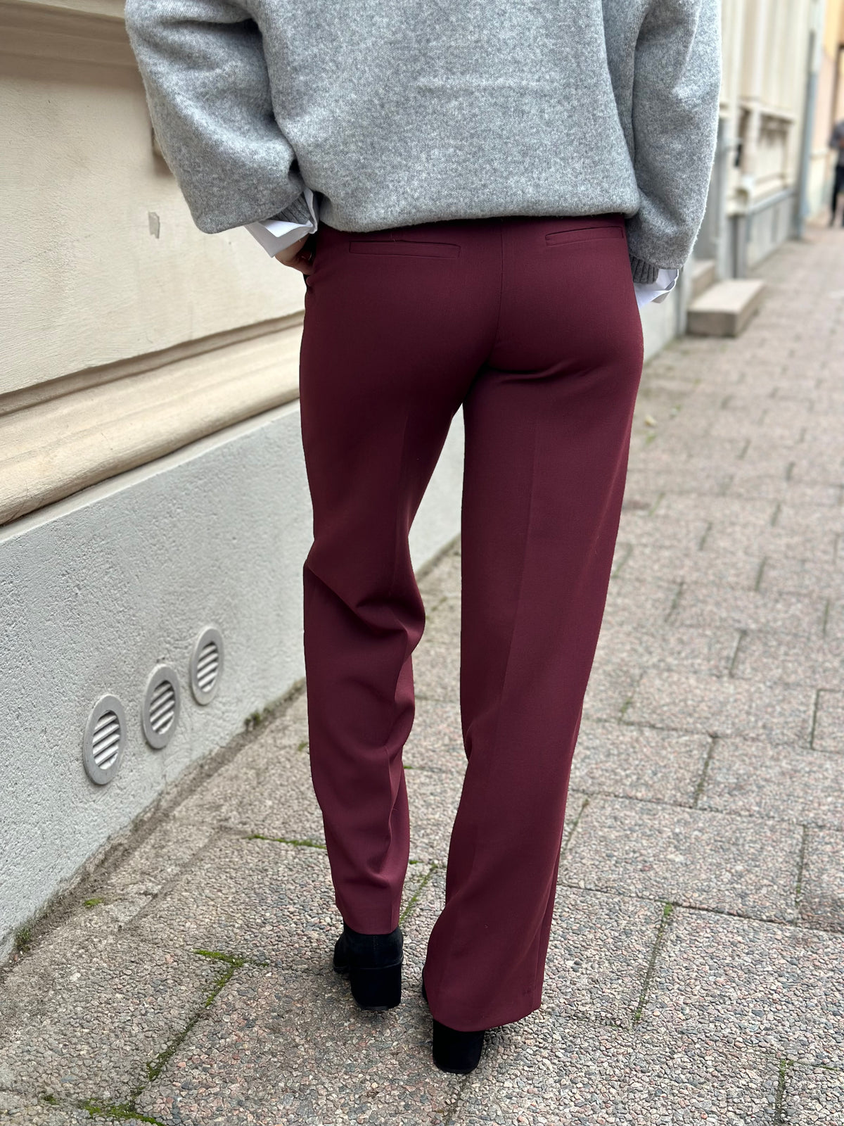 SELECTED FEMME - RITA MV WIDE PANT - TAWNY PORT MELANGE