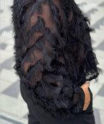 Ladda upp bild till gallerivisning, SELECTED FEMME - MYLINE LS FLUFFY CROPPED SHIRT - BLACK
