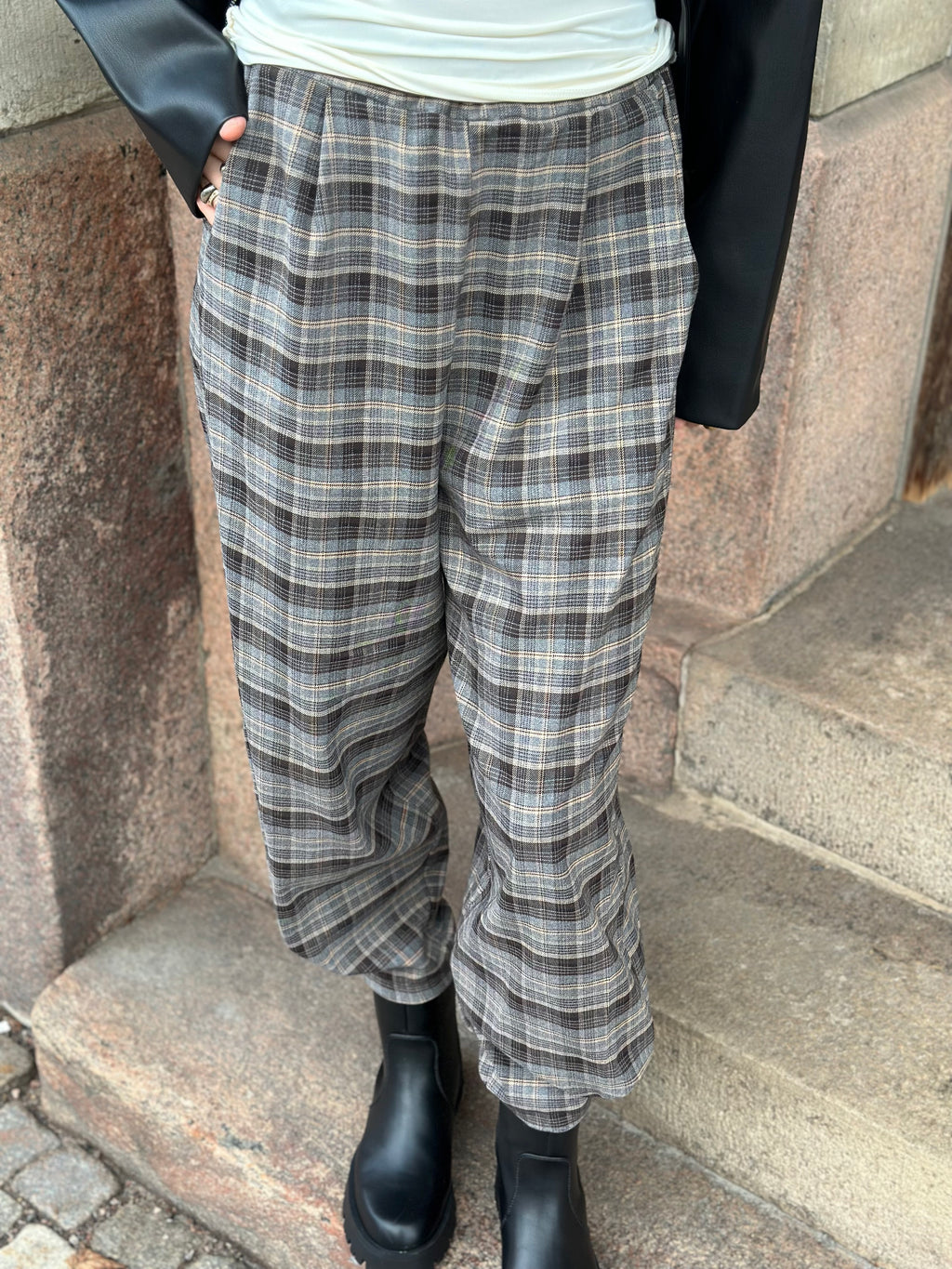MARTA - AMULET PANTS 56172M - CHECK GREY