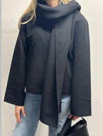 Ladda upp bild till gallerivisning, ONLY - ELBA LIFE SCARF JACKET - BLACK/W.ROSE LIN
