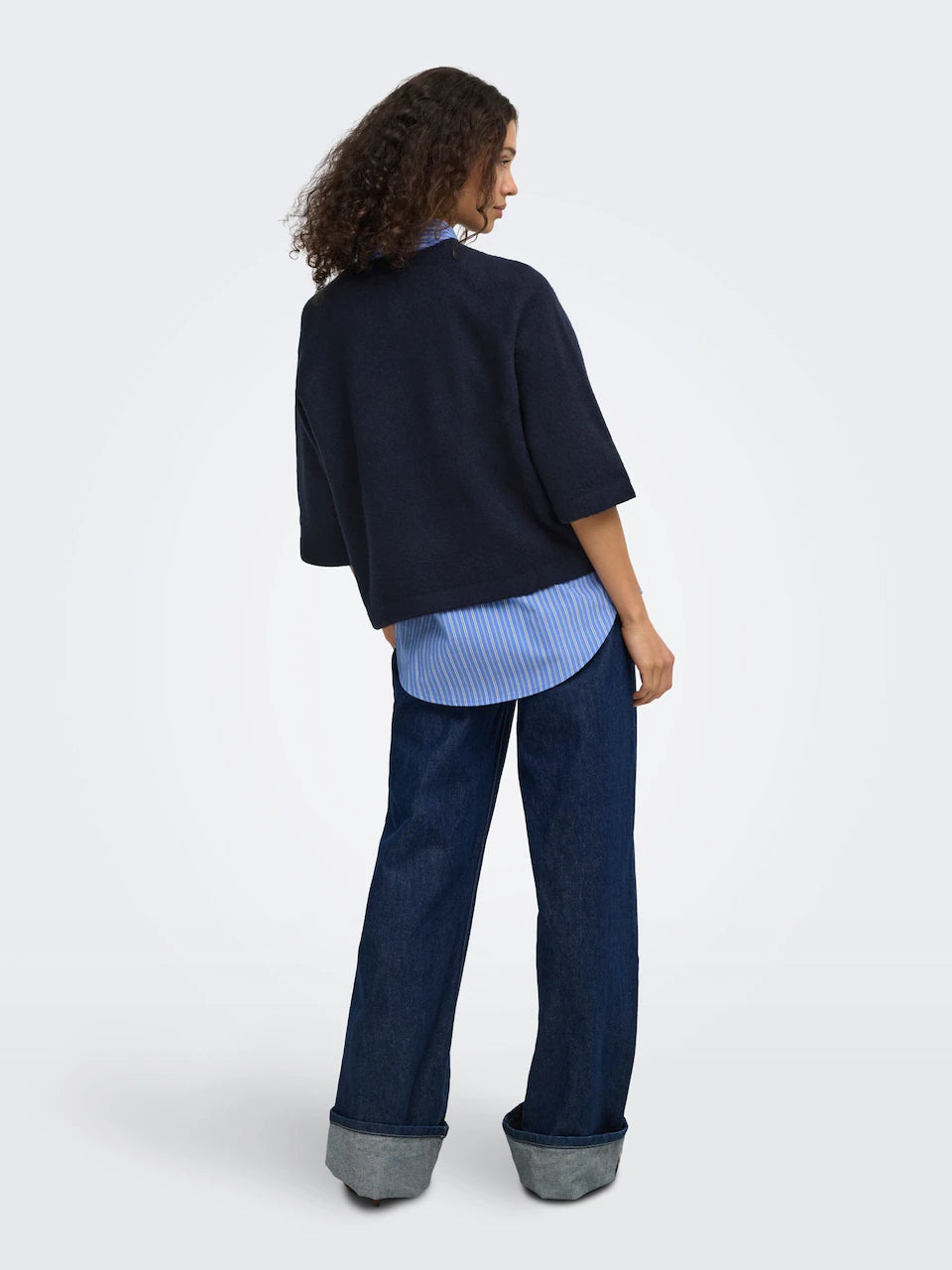 ONLY - SIMONI 3/4 PULLOVER - NAVY BLUE MELANGE