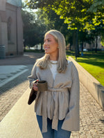 Ladda upp bild till gallerivisning, JDY - FELICITY DRAPY JACKET - NATURE/MELANGE
