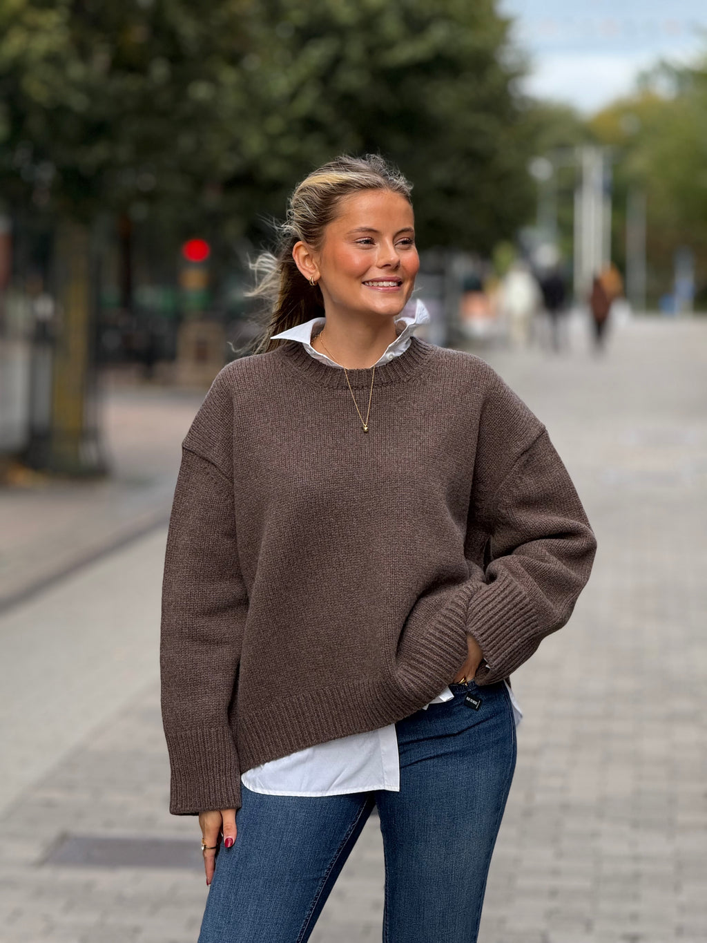 LEVETÉ ROOM - PERLE KNIT 301702 - BROWN