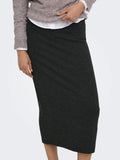 JDY - VITA LIFE LONG SKIRT - DARK GREY/MELANGE
