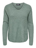ONLY - CAMILLA V-NECK L/S PULLOVER KNIT - LAUREL WREATH MELANGE