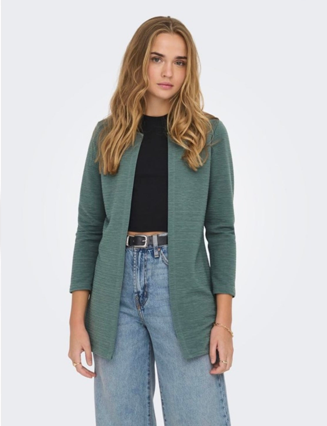ONLY - LECO 7/8 LONG CARDIGAN JRS - BALSAM GREEN