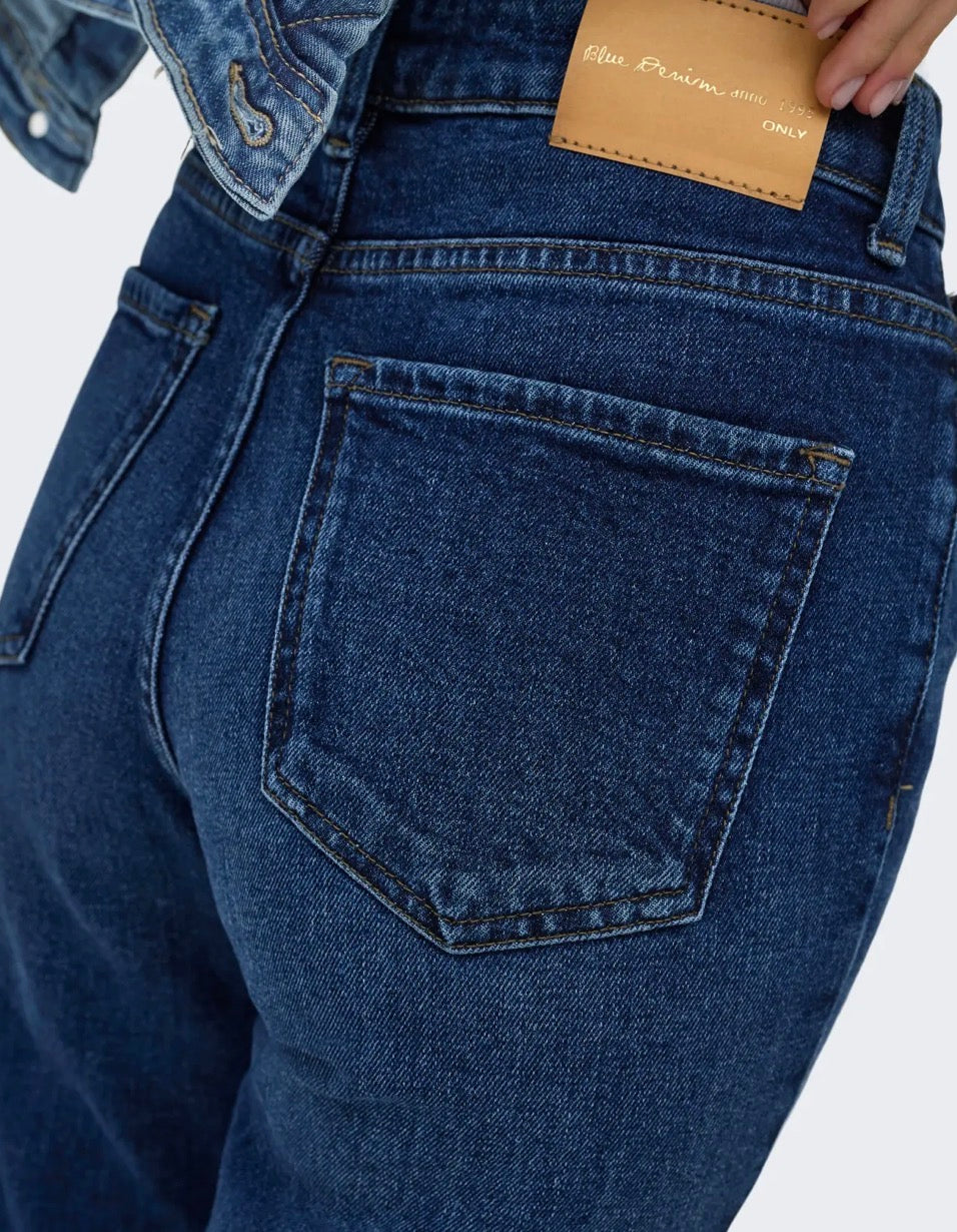 ONLY - EMILY STRETCH HW 1536560 - DARK BLUE DENIM