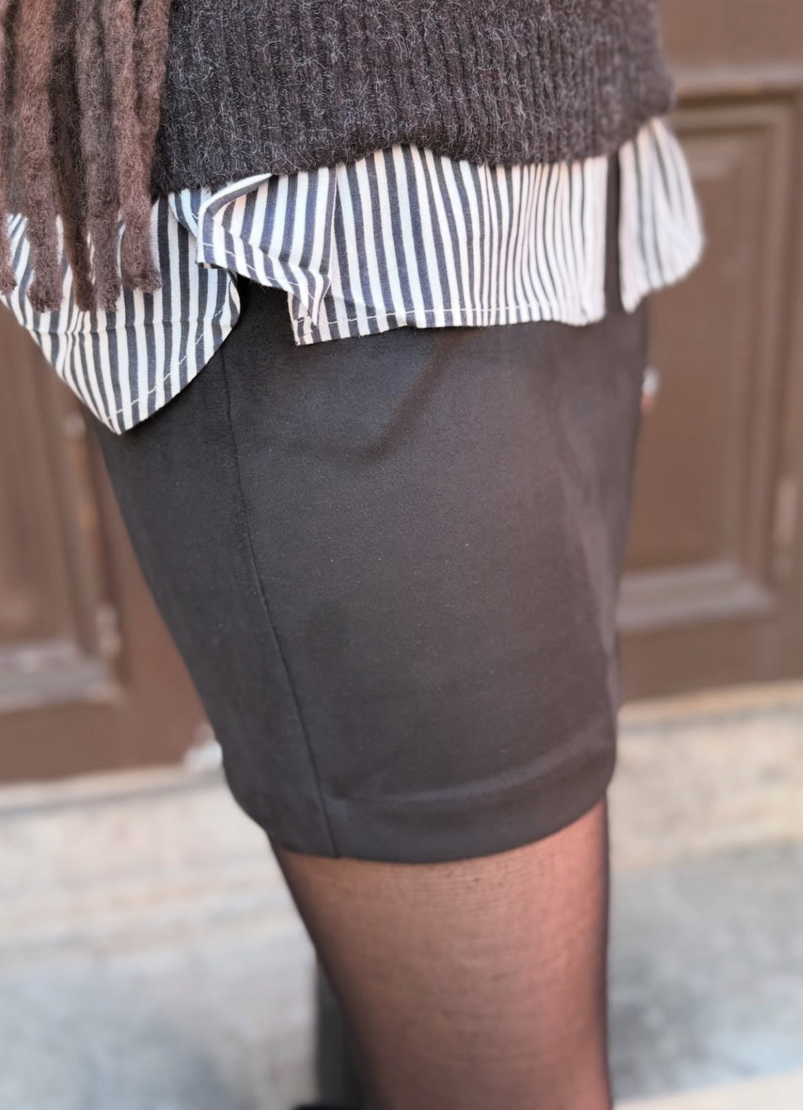 VEROMODA - DONNADIVA SHORT SKIRT - BLACK