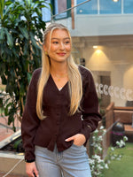 Ladda upp bild till gallerivisning, JDY - PRIME LIFE L/S VN FITTED CARDI - FUDGE
