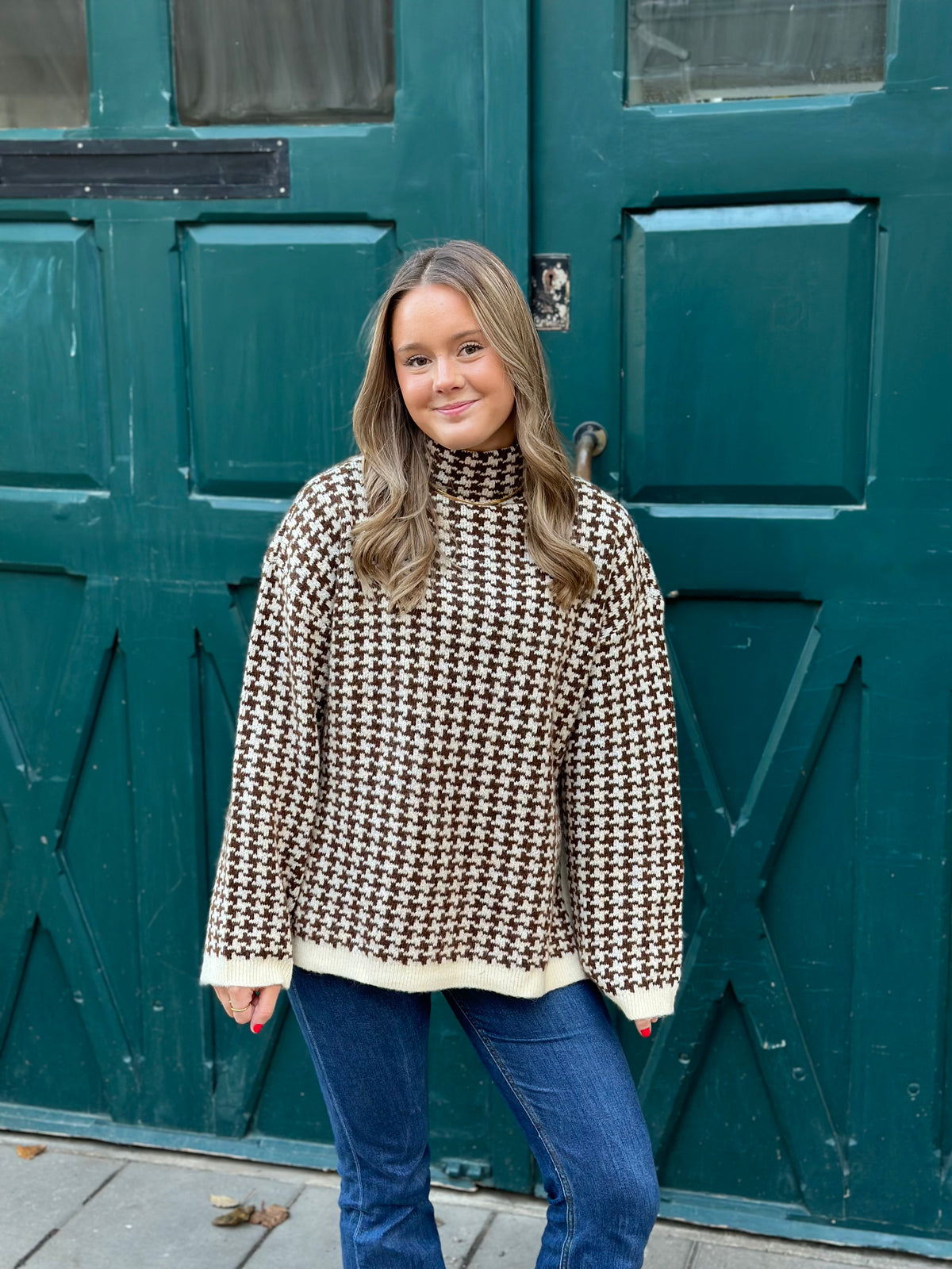 VERO MODA - COMO LS FUNNELNECK PULLOVER - BIRCH/POTTING