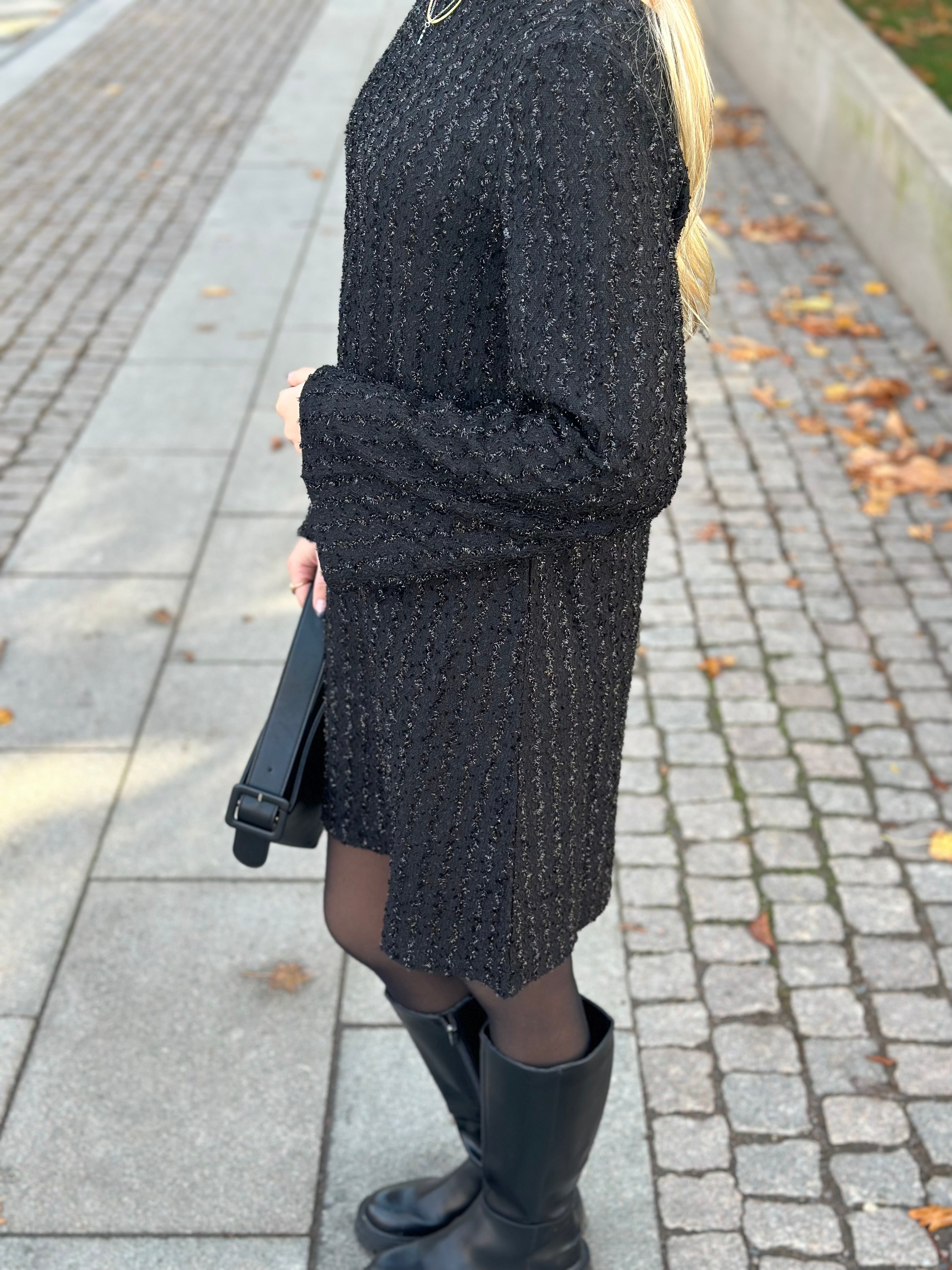 PIECES - RUTH LS DRESS - BLACK