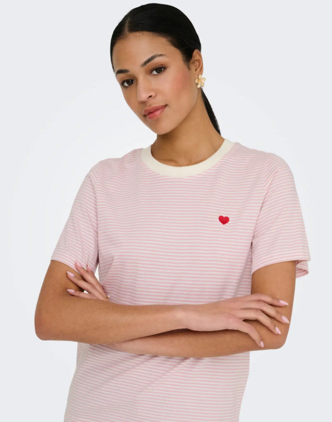 JDY - PISA S/S PRINT TOP - CLOWD DANCER/FRAGRANT