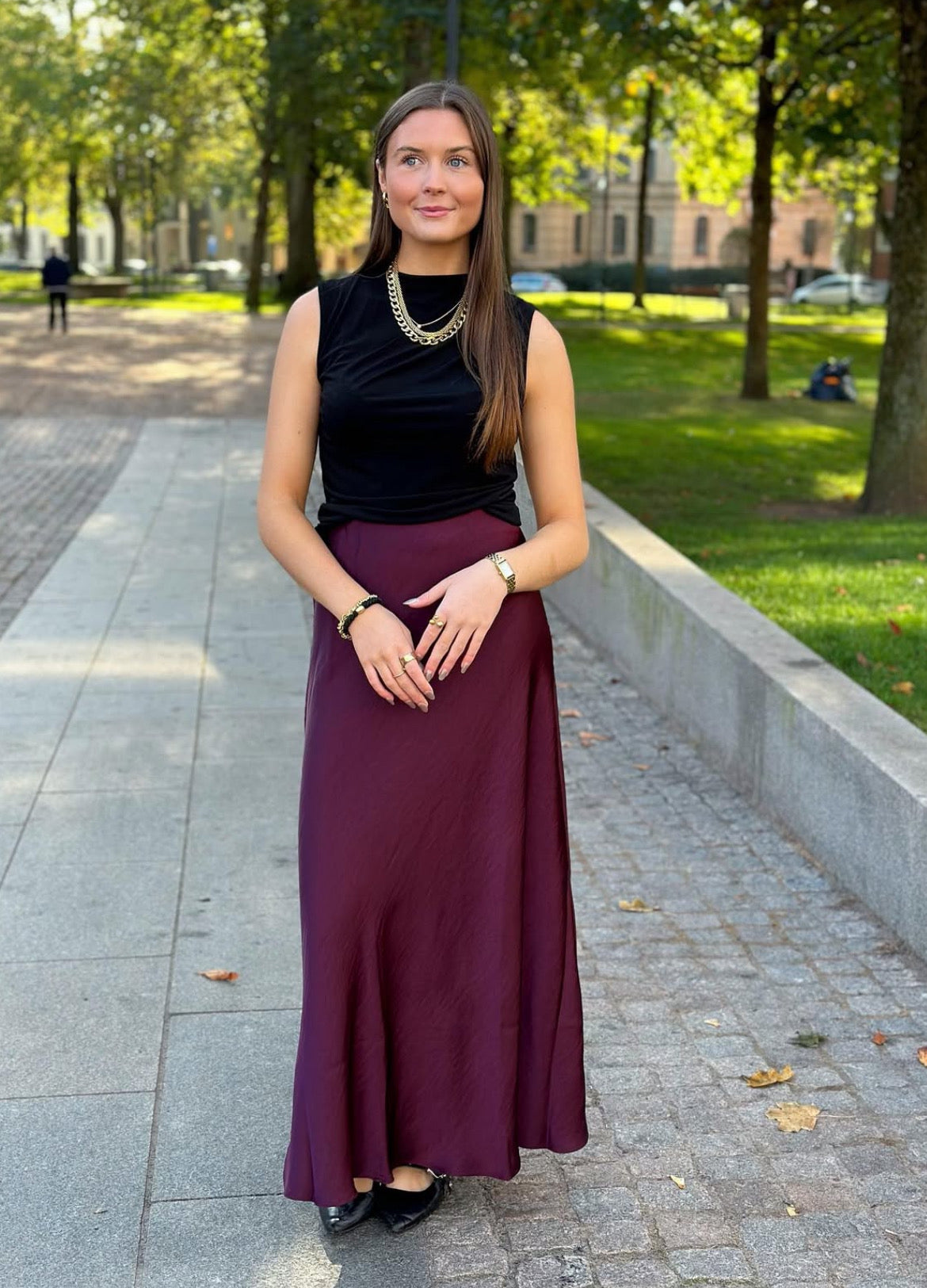 VEROMODA - LIVIA HW LONG SKIRT - FIG