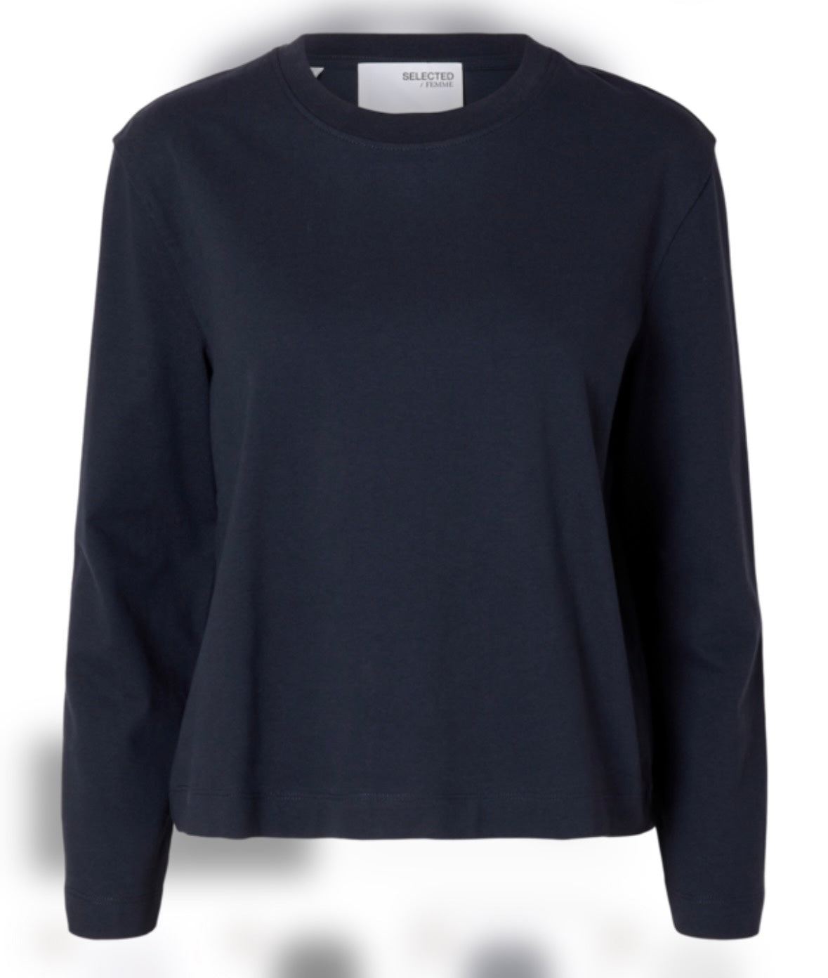 SELECTED FEMME - ESSENTIAL LS BOXY TEE - DARK SAPPHIRE