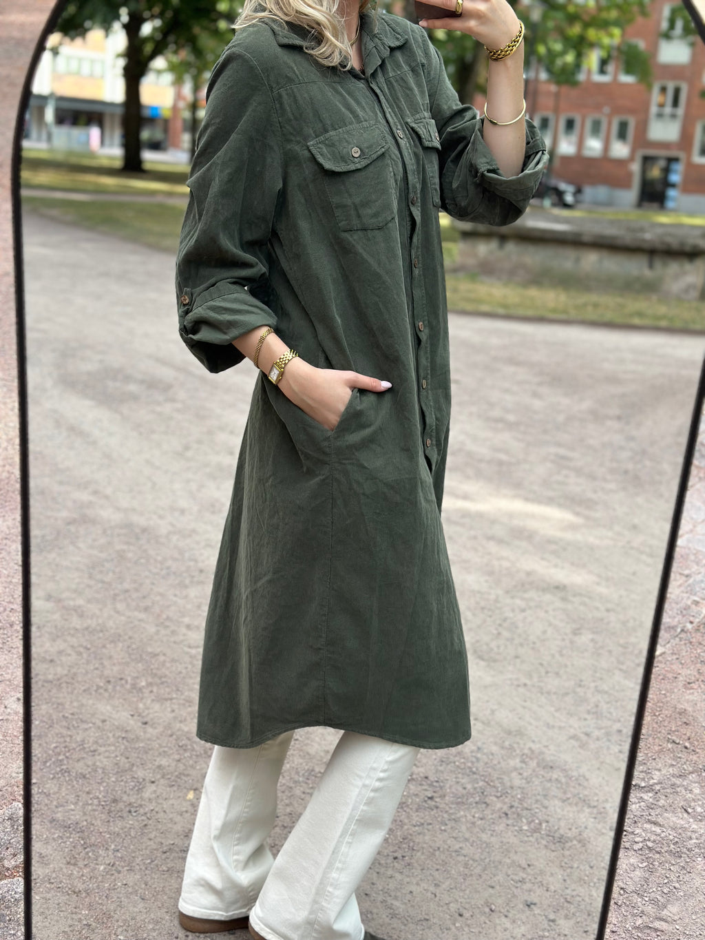 JÖRLEVIK - MANCHESTER KLÄNNING - GREEN