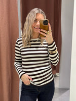 Ladda upp bild till gallerivisning, MARTA - RANDIG TRÖJA 7702 - MORO
