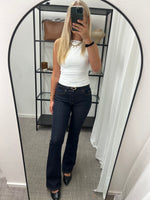 Ladda upp bild till gallerivisning, ONLY - BLUSH MID FLARED STAYBLUE DENIM - DARK BLUE DENIM
