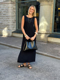 PIECES - GRACE SL REVERSIBLE MAXI DRESS - BLACK