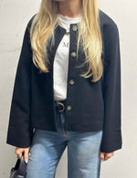Ladda upp bild till gallerivisning, ONLY - ELBA LIFE SCARF JACKET - BLACK/W.ROSE LIN
