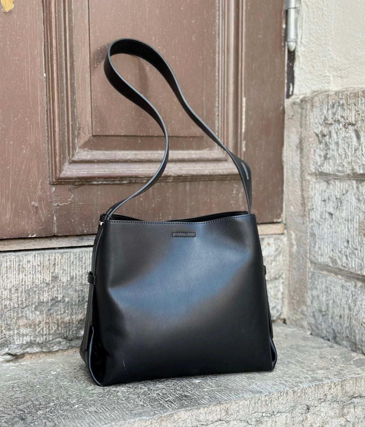 PIECES - BONY DAILY BAG - BLACK
