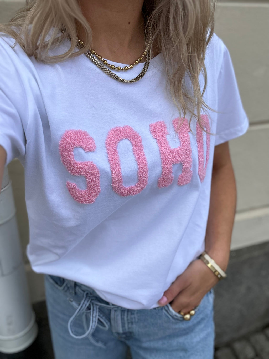 MARTA - SOHO T-SHIRT 84275 - WHITE/BABY