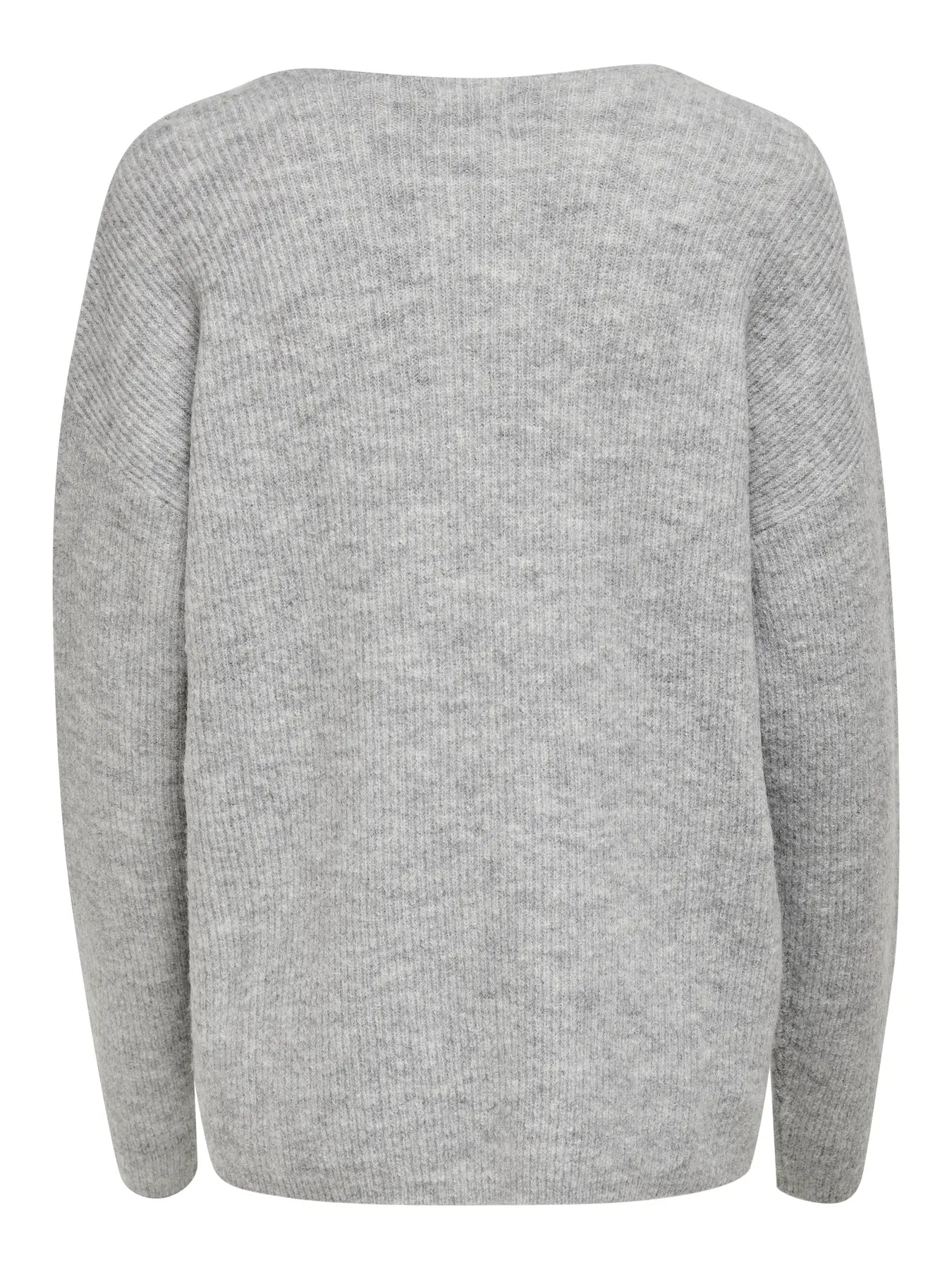 ONLY - CAMILLA V-NECK L/S PULLOVER KNIT - LIGHT GREY MELANGE