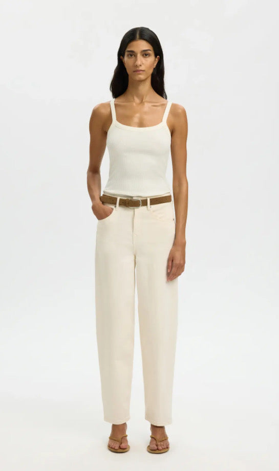 SELECTED FEMME - CELICA ANNA STRAP TANK TOP - WHITE