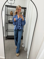 Ladda upp bild till gallerivisning, MARTA . BLOMBLUS 58221 - DENIM
