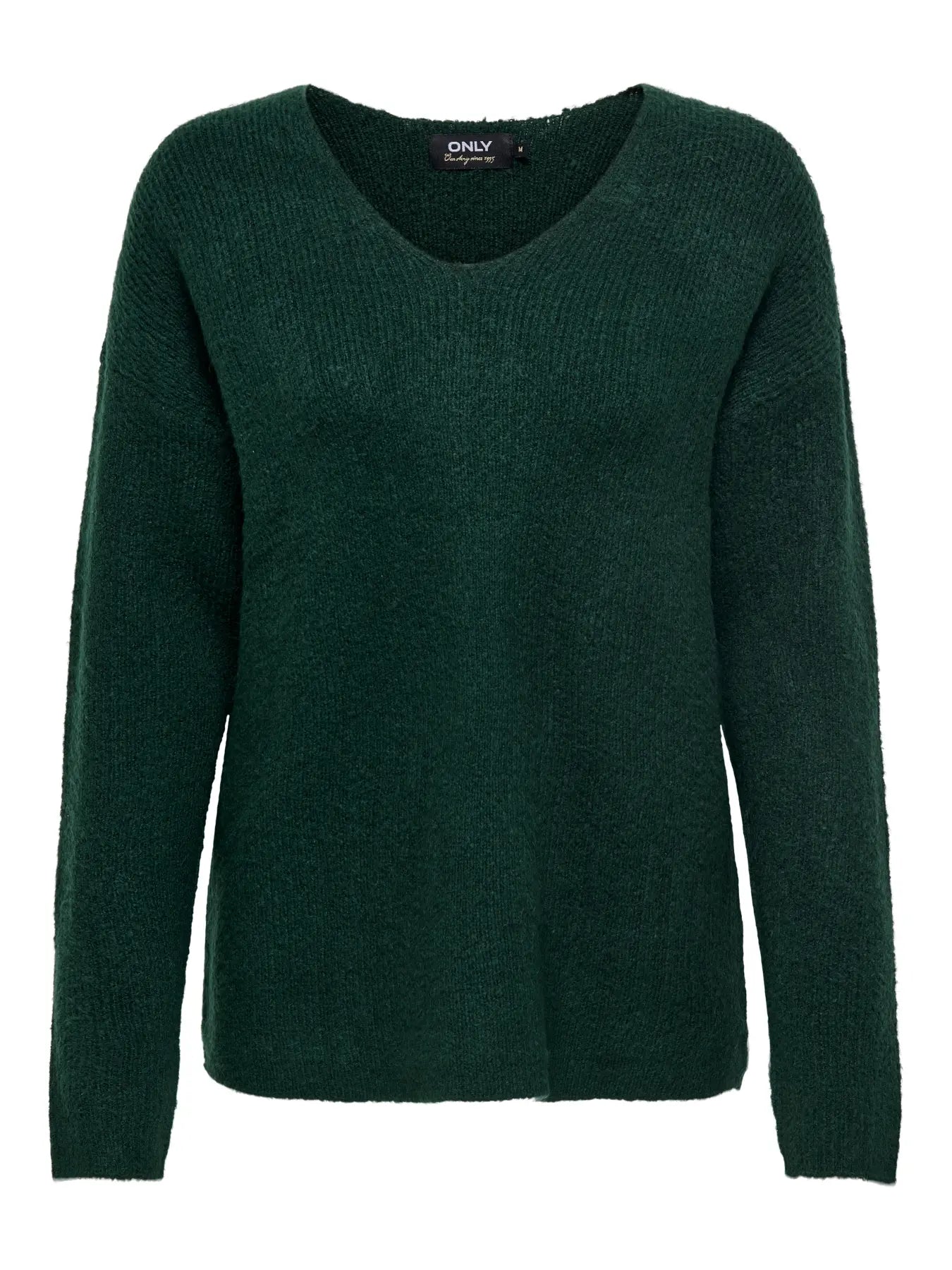 ONLY - CAMILLA V-NECK L/S PULLOVER KNIT - SCARAB MELANGE