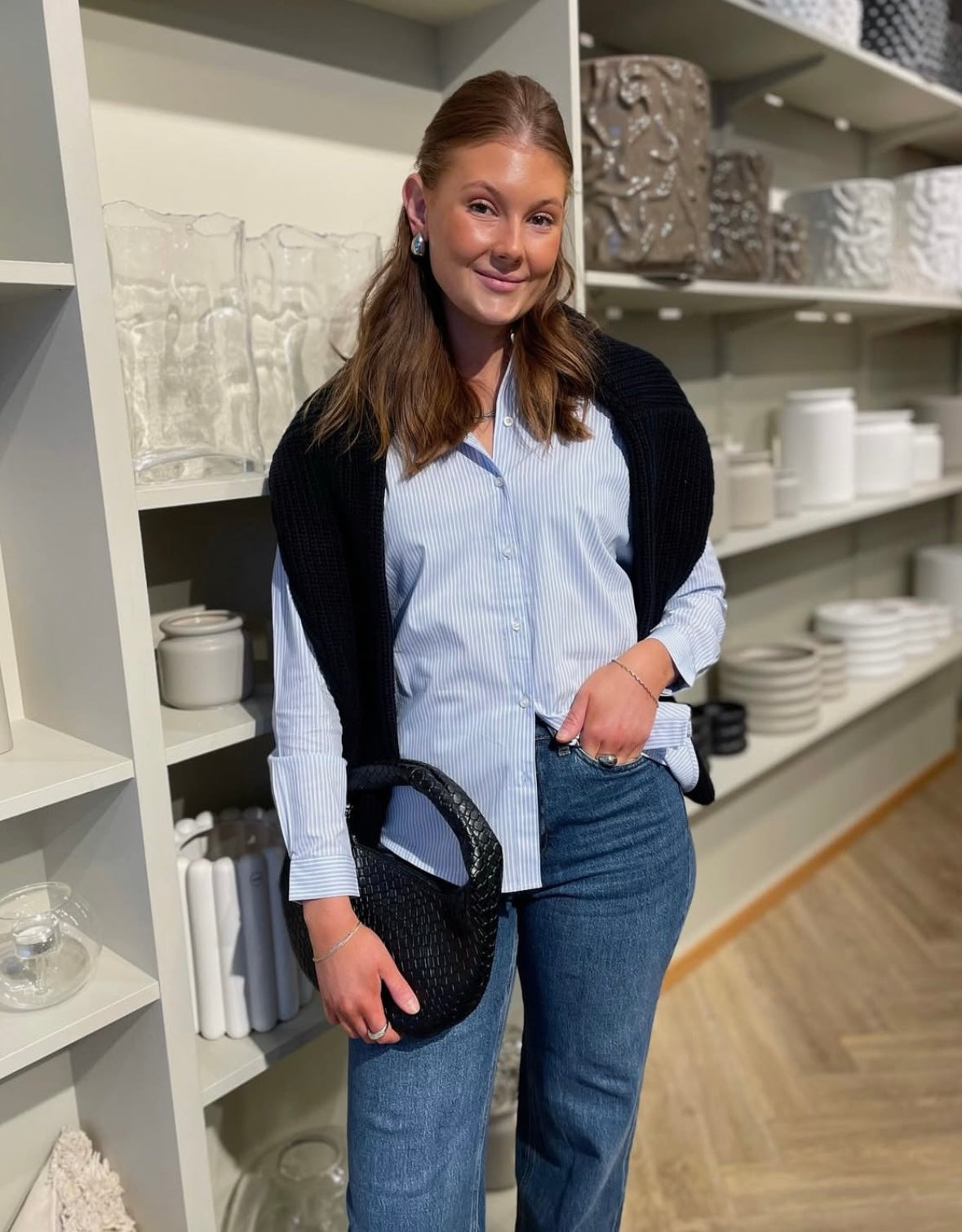 JDY - MIO L/S SHIRT - CASHMERE BLUE