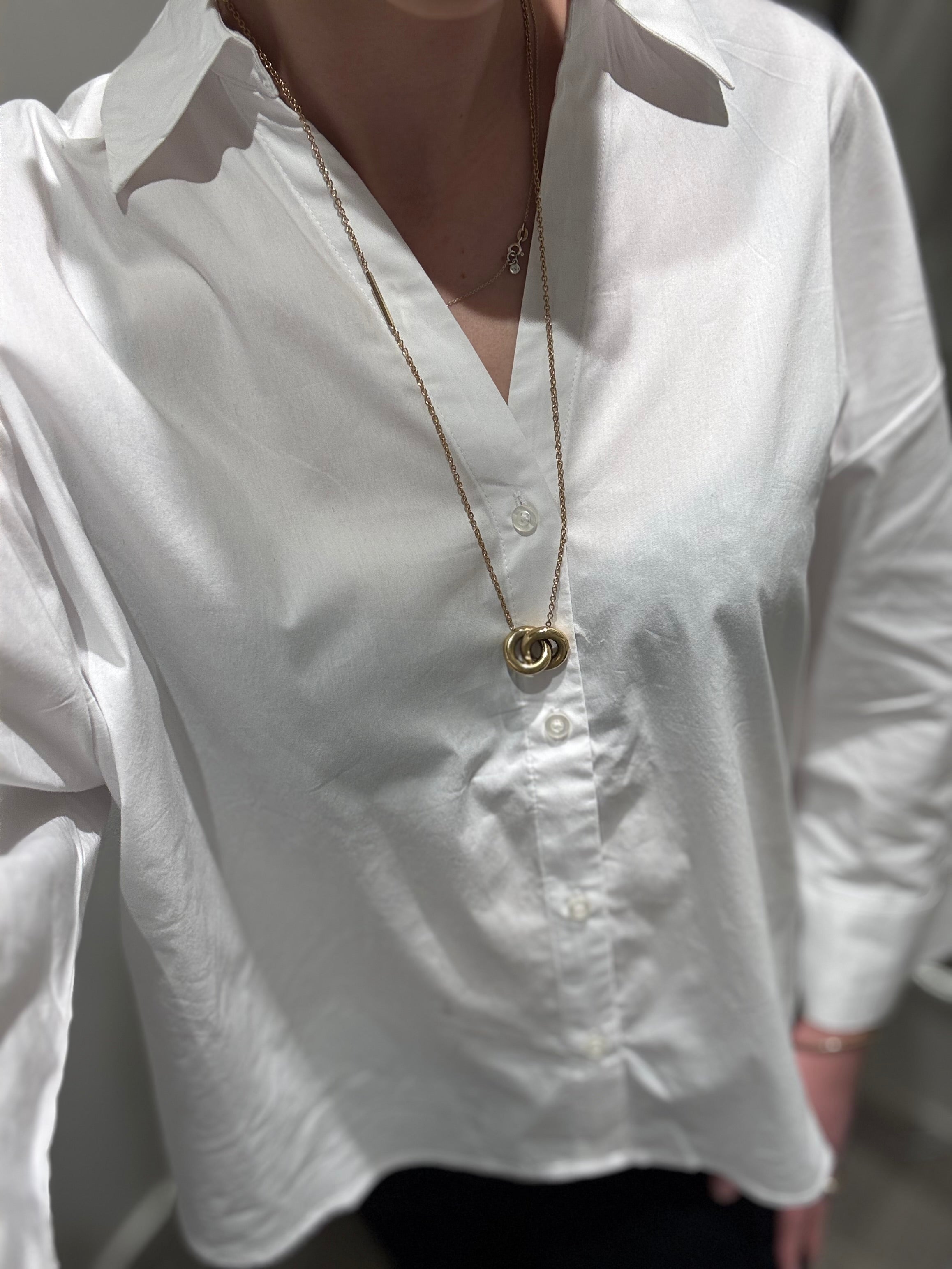 JDY - MIO 7/8 SHIRT - WHITE