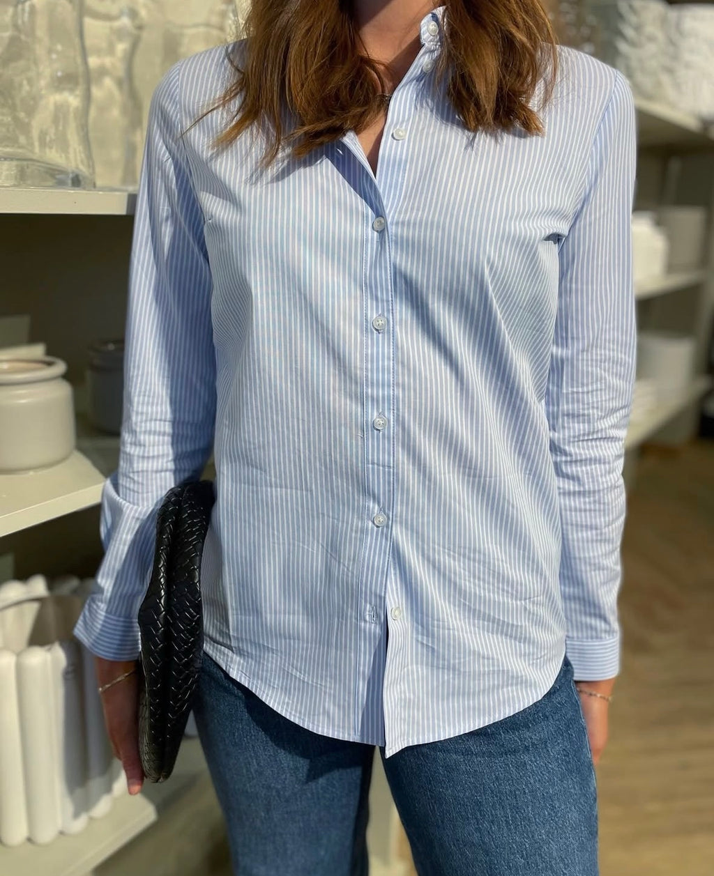 JDY - MIO L/S SHIRT - CASHMERE BLUE