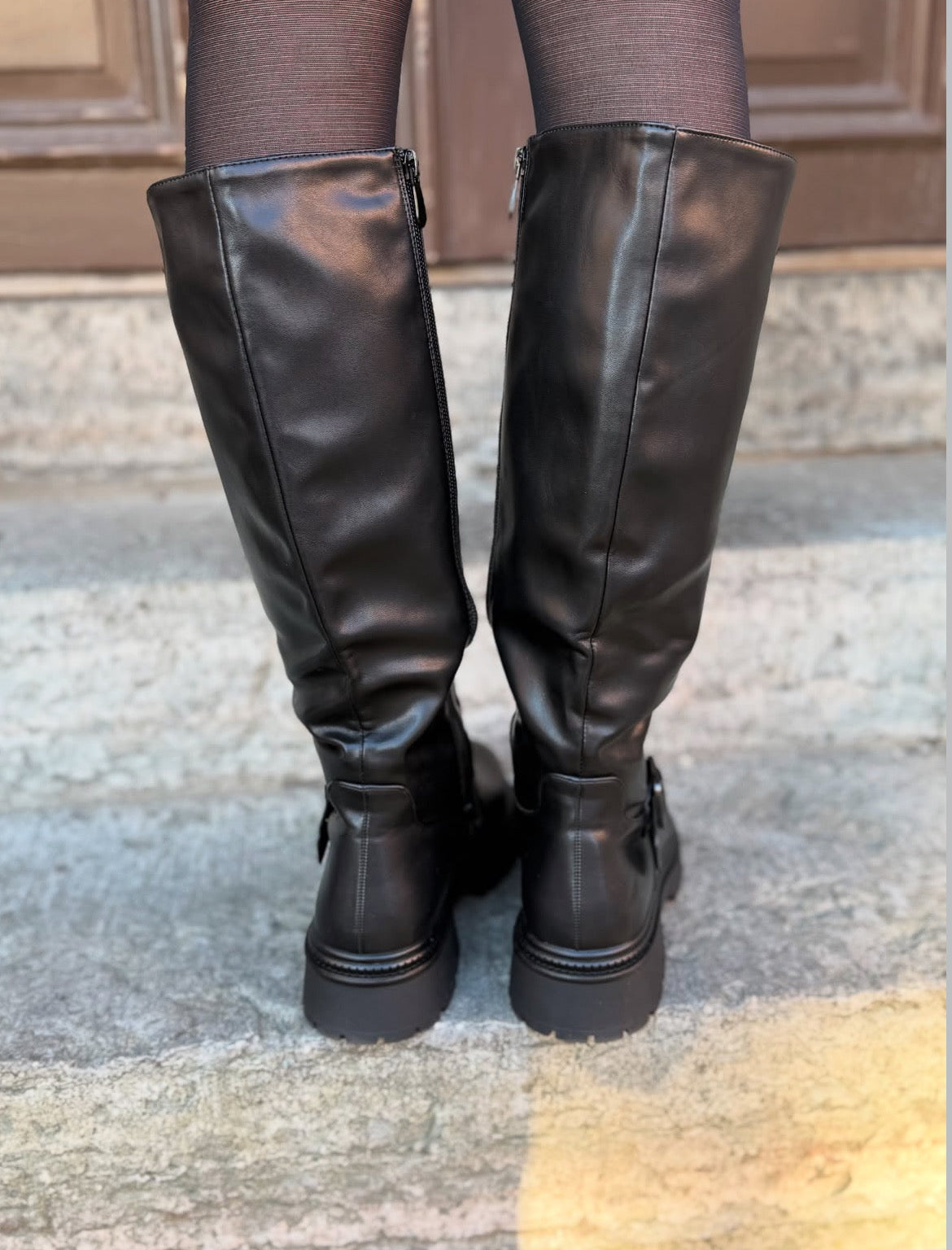 MARTA - BOOTS MED SPÄNNE BM195 - BLACK