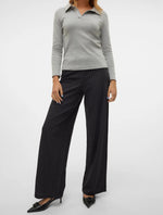Ladda upp bild till gallerivisning, VERO MODA - BERLIN WIDE PANT - OBSIDIAN/OATMEAL
