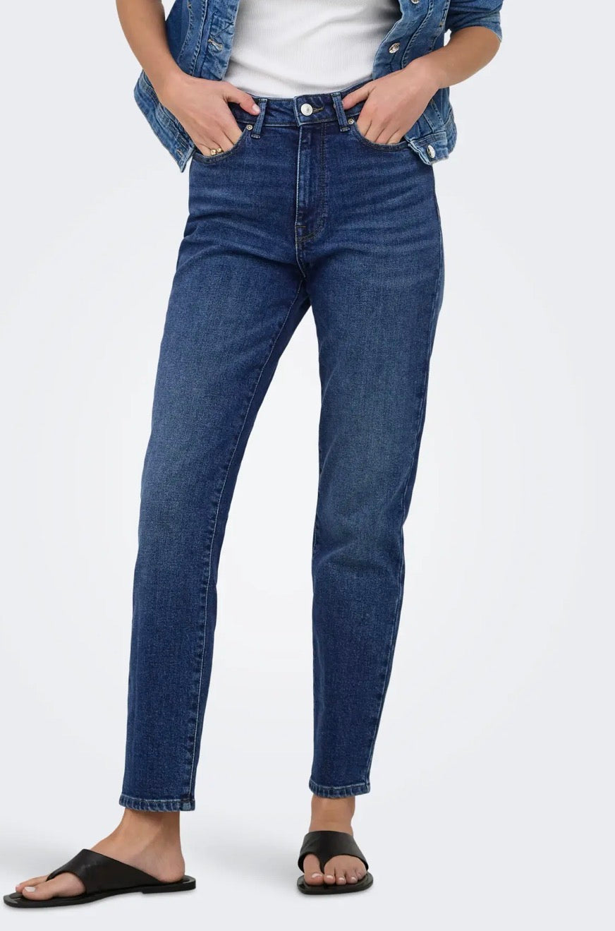 ONLY - EMILY STRETCH HW 1536560 - DARK BLUE DENIM