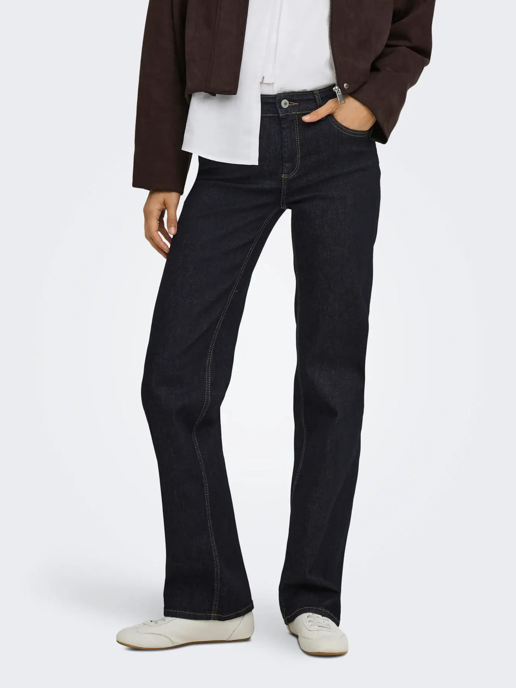 ONLY - BLUSH MID STRAIGHT DNM 15353144 - DARK BLUE DENIM RINSE